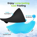 AUVON Gel Wheelchair Seat Cushion with Waterproof Cover for Pressure Sore & Ulcer, Ergonomic Chair Cushion with U-Cutout for Tailbone Pain, Back Pain Relief, Memory Foam Wheelchair Cushion, Anti-Slip - Image 2