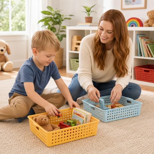 6 Pack Turn‑in Paper Trays for Classroom, Retro - Image 6