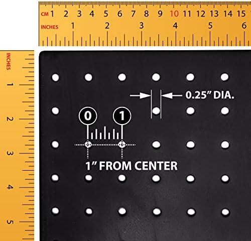 Azar Displays 700508-BLK-4B16 8-Inch W by 20-Inch H Revolving Black Pegboard Counter Display with 16-Pack of 4 inch Locking Hooks, Black - Image 6