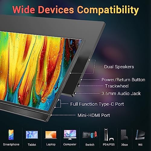 KYY Portable Monitor 15.6'' FHD 1080P USB C HDMI Gaming Monitor (Pack of 2) - Image 3