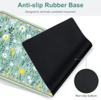 Floral Desk Mat, 4in1 Large Mouse Pad with Wrist Rest, Desk Matt for Desktop, Desk Pad Mat, Anti-Slip XXL Computer Ergonomic Mousepad with Wrist Support for Keyboard and Mouse I Green Elegant Flowers - Image 7