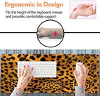 Ergonomic Keyboard Wrist Rest and Mouse Pad Wrist Rest Set, Large XXL Gaming Mousepad 31.5"x 11.8", Memory Foam, Easy Typing Pain Relief, Multifunctional Desk Mat for Office & Home, Leopard Print - Image 6