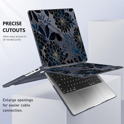 May Chen for 2026 MacBook Pro 14-inch M5 M4 M3 M2 M1 Pro/Max Chip, Release 2026 2025-2021, Model A3427 A3426 A3434 A3112 A3401 A3185, Plastic Hard Shell with Keyboard Cover, Luxury Dahlia - Image 6