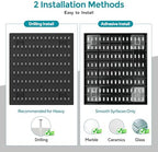 Black Peg Board, 24"x36" Pegboard Wall Organizer, Includes 6PCS Black Peg Boards and Accessories, Plastic Peg Board Panels for Craft Room, Office, Kitchen, Gaming Room - Image 3