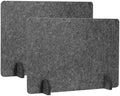 PATIKIL Desk Dividers 24" x 16", 2 Pack Desk Privacy Panel Freestanding Noise Reducing Partition Acoustic Panel with 4Pcs Support Feet for Testing Office Home Library, Dark Gray Style C by PATIKIL