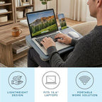 LAPGEAR Home Office Lap Desk – Slate Blue, Fits 15.6” Laptops - Image 2