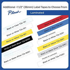 Brother P-Touch TZe-461CS Black Print on Red Label Tape 1.4” (36mm) Wide x 26.2’ (8m) Long - Image 2