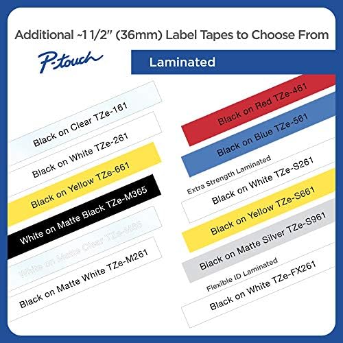 Brother P-Touch TZe-461CS Black Print on Red Label Tape 1.4” (36mm) Wide x 26.2’ (8m) Long - Image 2