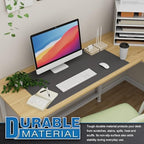 K KNODEL Large Office Desk Mat, Leather Mouse Pad (31.5"x15.7", Dark Gray) - Image 5