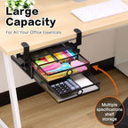 ROSYLINE Under Desk & Desktop Drawer Organizer, 2-Tier Big Capacity - Image 2