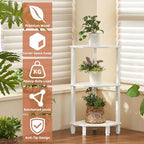 YUFAM 3-Tier Corner Shelf, White - Image 6