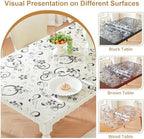 LovePads Floral Table Cover Protector 36 x 72 Inch, 1.5mm Thick Plastic Mat - Image 5