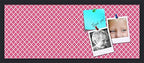 PinPix 30x12 inch Cork Bulletin Board. This Decorative Framed Pin Board Comes with Diamond Pattern in Hot Pink Design and Satin Black. Ideal for Home, Office Decor or School (PinPix-302) by PinPixBulletinBoards