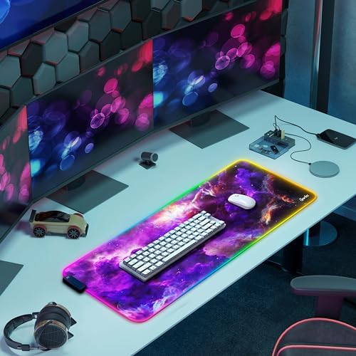 Gerlos RGB Gaming Mouse Pad, Large LED Desk Mat for Gamer, 31.5" x 11.8" - Image 7