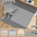 KMAT Office Chair Mat, 45x53in Heavy Duty Hardwood/Tile Floor Protector, Floor Mat Computer Desk Mat for Rolling Chairs, Work, Study, Office, Grey - Image 3
