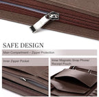 Leathario Portfolio Binder, Padfolio Organizer, 3 Ring Binder with Zipper - Image 5