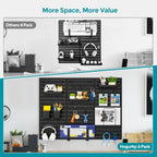 Black Peg Board, 24"x36" Pegboard Wall Organizer, Includes 6PCS Black Peg Boards and Accessories, Plastic Peg Board Panels for Craft Room, Office, Kitchen, Gaming Room - Image 4