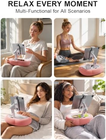 TAZENI Kindle Tablet Pillow Stand Accessories for Bed Reading, with 3 Trays - Image 2