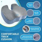 BlissTrends Thick Seat Cushion for Office Chair & Car Seat, XL, Grey&Blue - Image 5