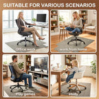 Office Chair Mat for Hardwood Floor, 36" x 48" Non-Slip Office Chair Mat for Rolling Chair, Heavy Duty Textilene Floor Protector for Hardwood Tile, Desk Computer Chair Mat for Home Office,Brown - Image 7
