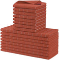 Homaxy Cotton Terry Kitchen Towels and Dishcloths Set of 16, Rust by Homaxy