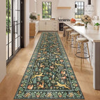 DUKINO 3x12 Runner Rug for Hallway, Washable Animal Rug for Kitchen, Black - Image 3