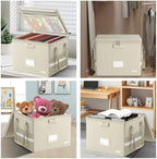 ENGPOW 5200°F File Box Fireproof Document Box with Lock,Heat Insulated Collapsible File Storage Organizer Box with Handle,Portable Home Office File Cabinet for Hanging Letter/Legal Size Folder, Beige - Image 7