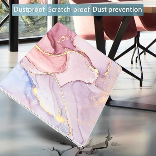 Mektron Case for 13.8" Microsoft Surface Laptop 8/7 (2026/2024) Surface Laptop 13.8 Inch Cover Fits Model 2036, Keyboard Cover +Screen Protector +Dust Plugs, Pink Marble - Image 5