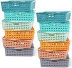 12 Pack Turn‑In Paper Trays for Classroom, Morandi by Yakydesign
