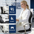 Seat Cushion,Lumbar Support Pillow for Office Chair,Ergonomic Memory Foam Back Support Pillow, High Density Foam Chair Cushion for Sciatica Pain Relief Coccyx Pad for Chair,Car,Desk,Black - Image 7