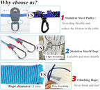 Dog Tie Out Cable for Camping, Dog Trolley System and 4ft Bungee Leash - Image 4