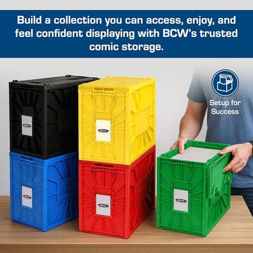 BCW Short Comic Book Bin, Holds 150 Comics Each, Black, 2 Pack - Image 6