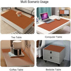 Leather Table Cover, Reversible Double-Sided, 1.8mm Thick, 24x60 Inch, Protector for Rectangular Tables, Waterproof & Oil Resistant for Dining Table, Office Desk, Dresser(Brown + Gray) - Image 7