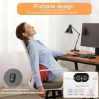 3-in-1 Lumbar Massager with Heating/Vibration/Adjustable Traction Memory foam lumbar pillow conforms to the spine's natural curve for relaxation Smart air cushion Ideal for home, office, or in-car use - Image 5