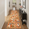 DUKINO 2x10 Runner Rug for Hallway, Washable Kitchen Rug Non Slip, Orange by DUKINO