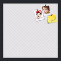 PinPix 17x17 inch Cork Bulletin Board. This Decorative Framed Pin Board Comes with Diamond Pattern in Light Grey Design and Satin Black. Ideal for Home, Office Decor or School (PinPix-524) by PinPixBulletinBoards