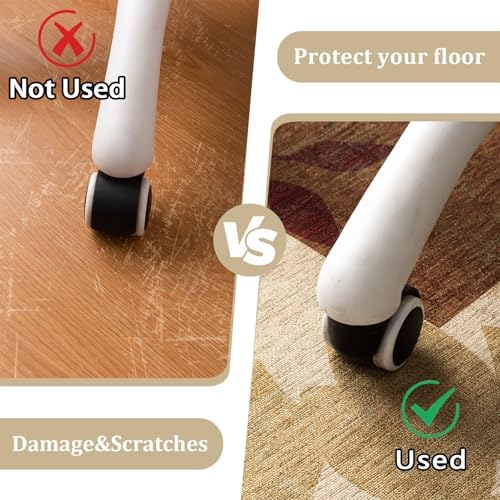 Office Chair Mat for Hardwood Floor, 48"x36" Easy Glide Computer Desk Mat Protector for Rolling Chair Under Desk Rug Nonslip Backing, Machine Wash (Modern) - Image 4
