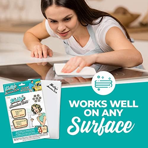 Molly's Marvelous Cloth, Streak-Free, Lint-Free Microfiber Cleaning Cloth, Polishing Cloth for Glass, Stainless Steel, Use for Kitchen, Bath, Cars, Detailing, Reusable (15.75" by 16") (15pk, White) - Image 3