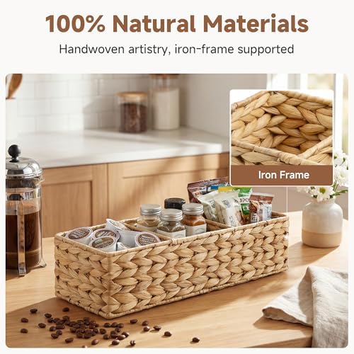 StorageWorks Toilet Paper Basket, Large Toilet Tank Basket, Water Hyacinth - Image 4