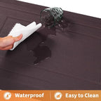 UKISS 9/10"" Extra Thick Cushioned Anti Fatigue Kitchen Mat, Waterproof High Density Foam Standing Desk Mat, Non-Slip Ergonomic Comfort Mat for Kitchen, Office,Workstation Black (Brown, 20" X 48") - Image 5