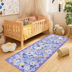 DUKINO 2.6x8 Runner Rug, Washable Runner Rug for Hallway Non Slip, Purple - Image 4