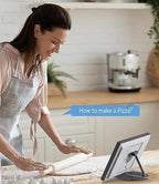 Almoz Swivel and Tilt Stand for Echo Show 15, Aluminum Stand for Show 15.6" Smart Display and Up to 18" iPad/Tablets, with 360 Degree Rotating Base, Viewing Angle Adjustable, No Need Mounting (Black) - Image 3