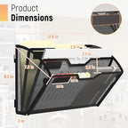 Docnest 3 Pack 3 Tier Dual-Mount Magnetic Mesh File Holders, Wall Organizer - Image 2