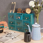 Apothecary Drawers Apothecary Cabinet with Drawers, Blue - Image 2