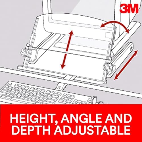 3M Adjustable in-Line Document Holder, Black, DH640, 1 Pack/Case - Image 5