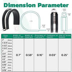 OURU 125PCS Cable Clamps Assortment Kit,Rubber Coated, 1/4"-2" 12 Sizes - Image 3