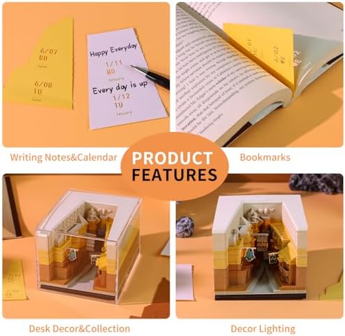 2026 Time Piece Calendar 3D Weekly Calendar Notepad 3D tear away calendar DIY Paper Carving Art Desktop Decoration Gift for Christmas Birthday Anniversaries M - Image 6