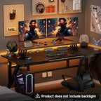 Dual Monitor Stand Riser, 39 Inch Large Wood Monitor Stands for 2 Monitors - Image 4