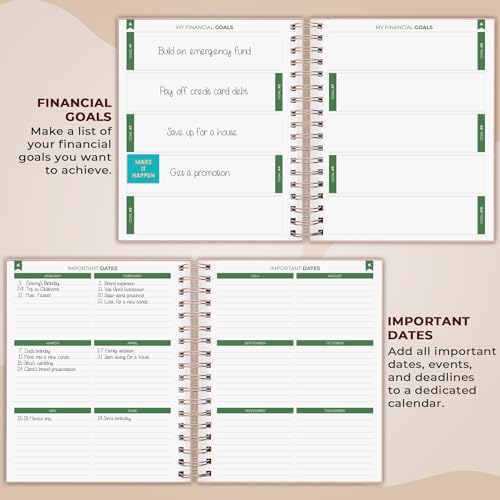 Clever Fox Budget Planner Spiral, Monthly Bill Organizer Book, Rose Gold - Image 3