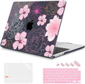 Mektron for 2026/2025/2024/2023 MacBook Air 15 INCH M5 A3448 /M4 A3241 /M3 A3114 /M2 A2941 Case, Printed Plastic Hard Shell Cover with 15.3" Liquid Retina Display Touch ID, Flowers Illustration by Mektron